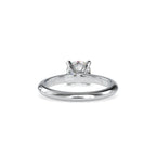 SKU: 0095 (18K) Two-Tone Solitaire Ring in Rose Gold.
