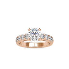 SKU: 0096 (10K) Fancy Solitaire Engagment Ring in Rose Gold.