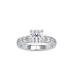 SKU: 0096 (10K) Fancy Solitaire Engagment Ring in Rose Gold.