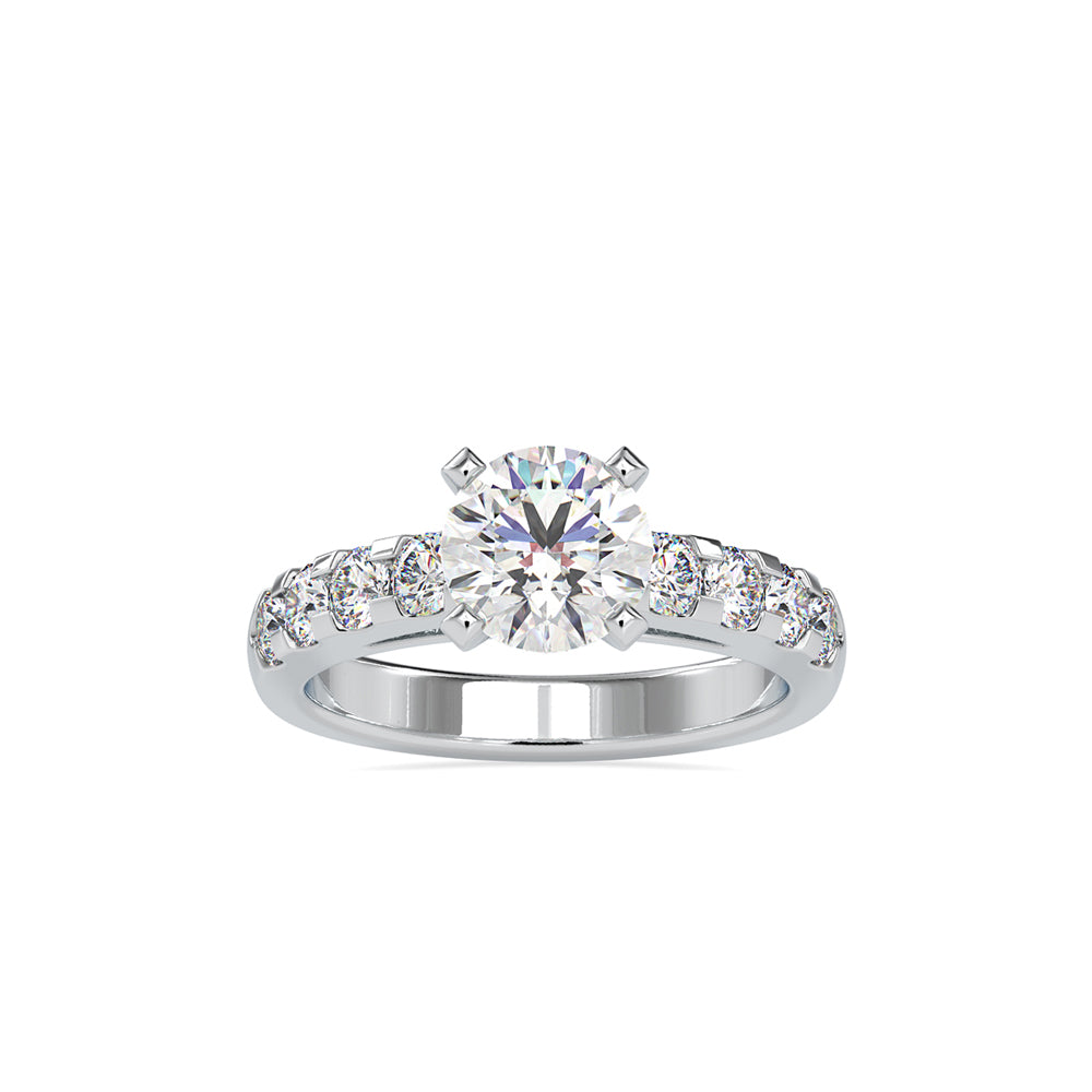 SKU: 0096 (10K) Fancy Solitaire Engagment Ring in Rose Gold.