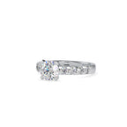 SKU: 0096 (18K) Fancy Solitaire Engagment Ring in Rose Gold.