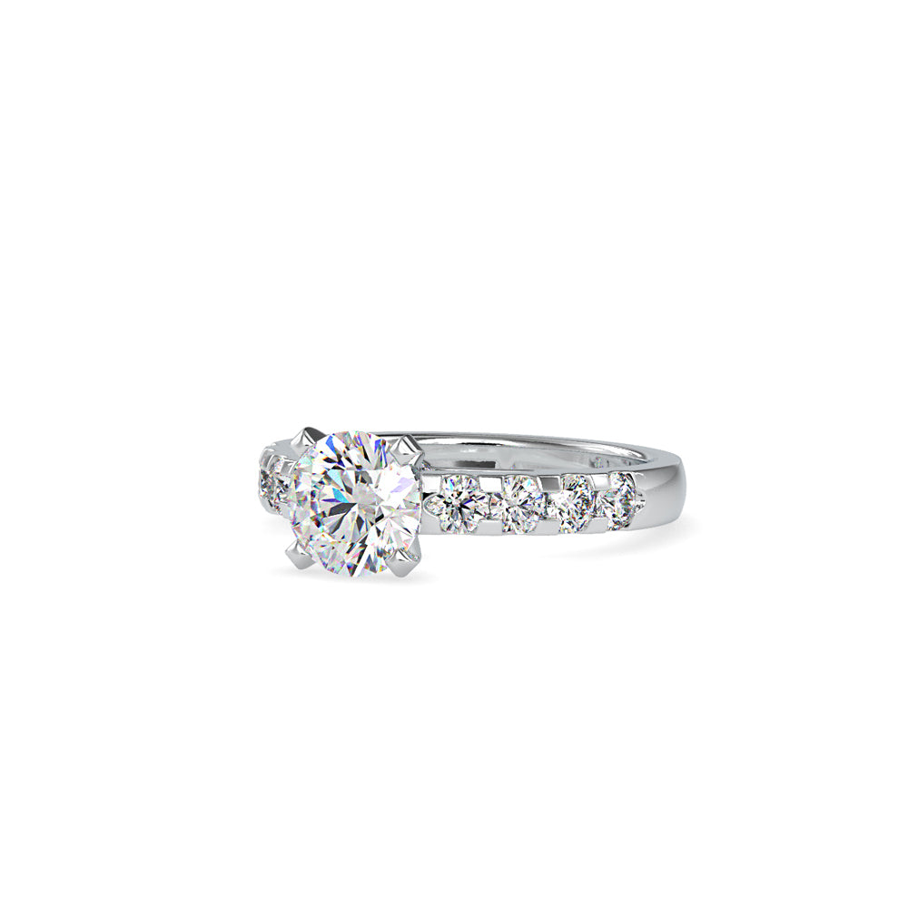 SKU: 0096 (10K) Fancy Solitaire Engagment Ring in Rose Gold.