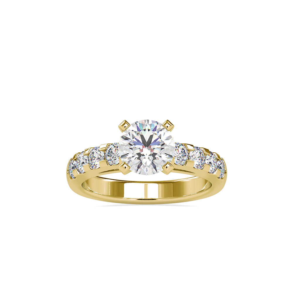 SKU: 0096 (18K) Fancy Solitaire Engagment Ring in Rose Gold.