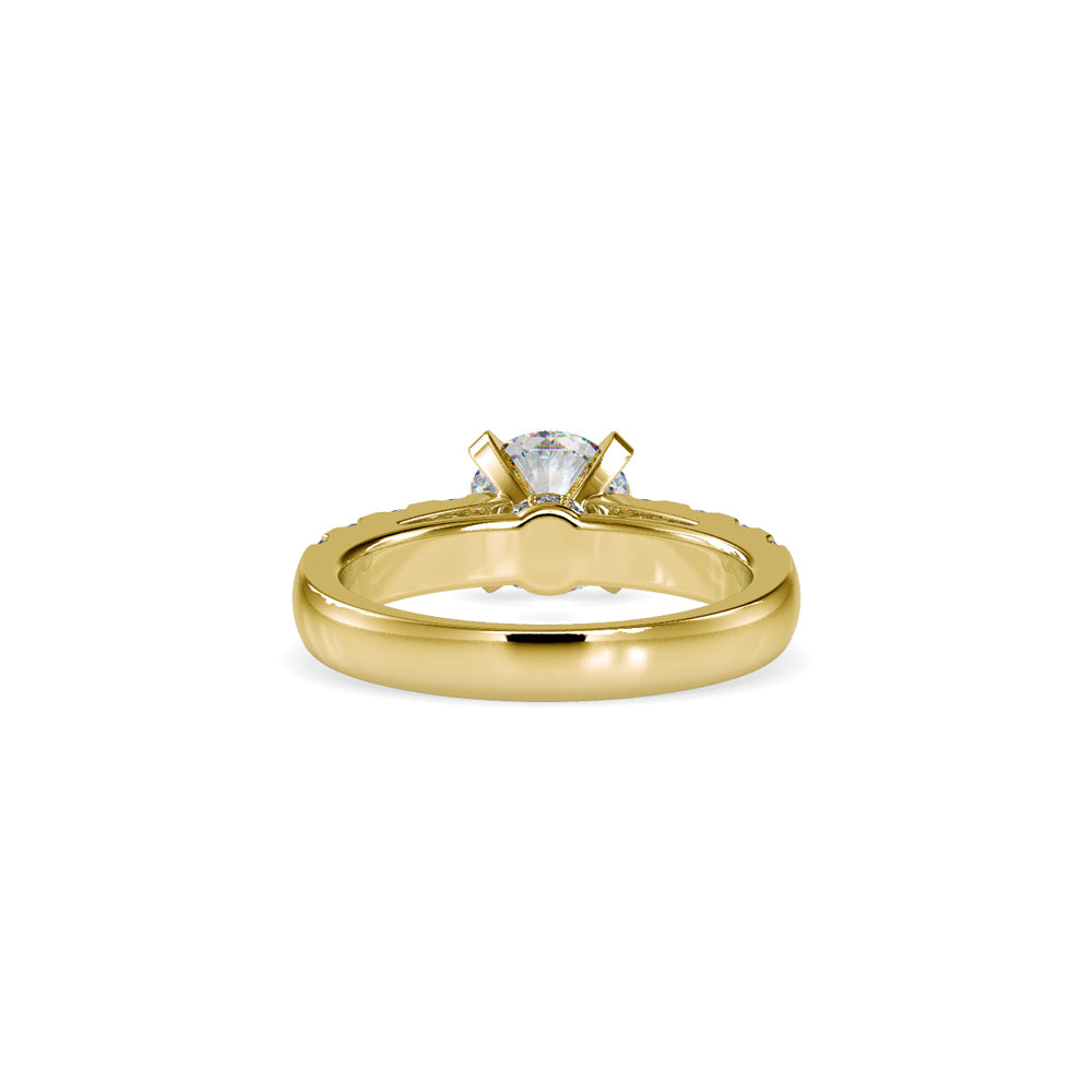 SKU: 0096 (10K) Fancy Solitaire Engagment Ring in Rose Gold.