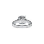 SKU: 0097 (10K) Embellished Pave Halo Diamond Ring in Rose Gold.