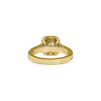 SKU: 0097 (14K) Embellished Pave Halo Diamond Ring in Rose Gold.