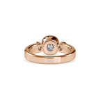 SKU: 0098 (22K) Bezel Set Three Stone Ring in Rose Gold.