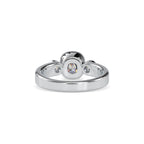 SKU: 0098 (18K) Bezel Set Three Stone Ring in Rose Gold.