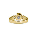SKU: 0098 (22K) Bezel Set Three Stone Ring in Rose Gold.