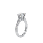 SKU: 0100 (22K) Fantasy Round-cut Solitaire Engagment Ring in Rose Gold.