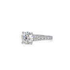SKU: 0100 (14K) Fantasy Round-cut Solitaire Engagment Ring in Rose Gold.