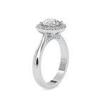 SKU: 0101 (10K) Round-cut Sparkle Halo Engagment Ring in Rose Gold.