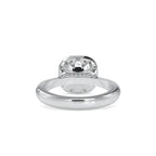SKU: 0101 (14K) Round-cut Sparkle Halo Engagment Ring in Rose Gold.