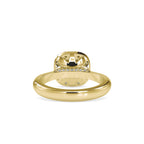 SKU: 0101 (18K) Round-cut Sparkle Halo Engagment Ring in Rose Gold.