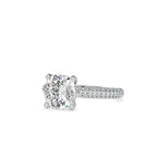 SKU: 0103 (18K) Classic Solitair Engagment Ring  Flawless Pave Band in Rose Gold.