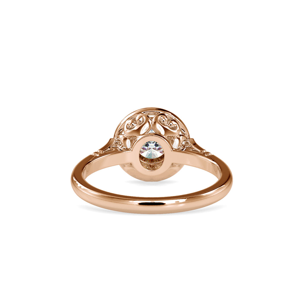 SKU: 0104 (14K) Bezel-set Intricacy Ring In Rose Gold.