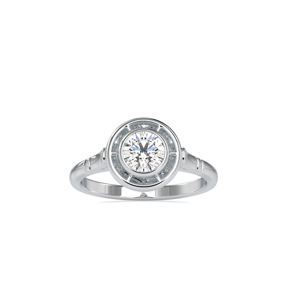 SKU: 0104 (22K) Bezel-set Intricacy Ring In Rose Gold.