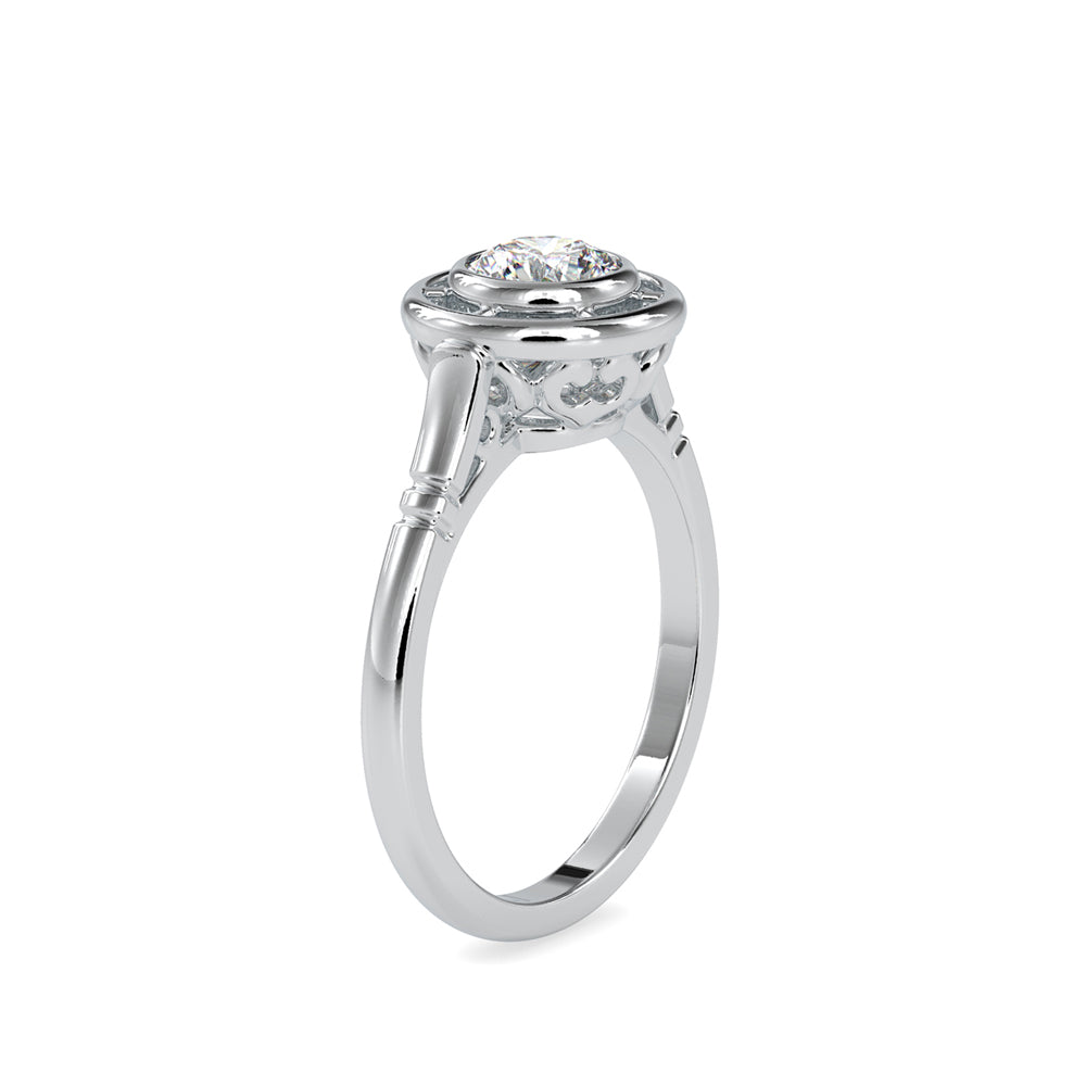 SKU: 0104 (18K) Bezel-set Intricacy Ring In Rose Gold.