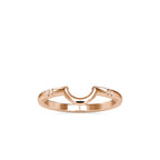 SKU: 0105 (22K) Modern Arch Band in Rose Gold.