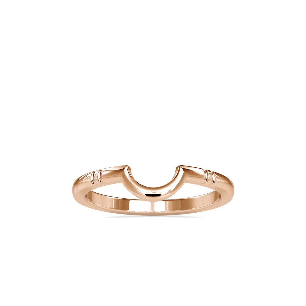 SKU: 0105 (18K) Modern Arch Band in Rose Gold.