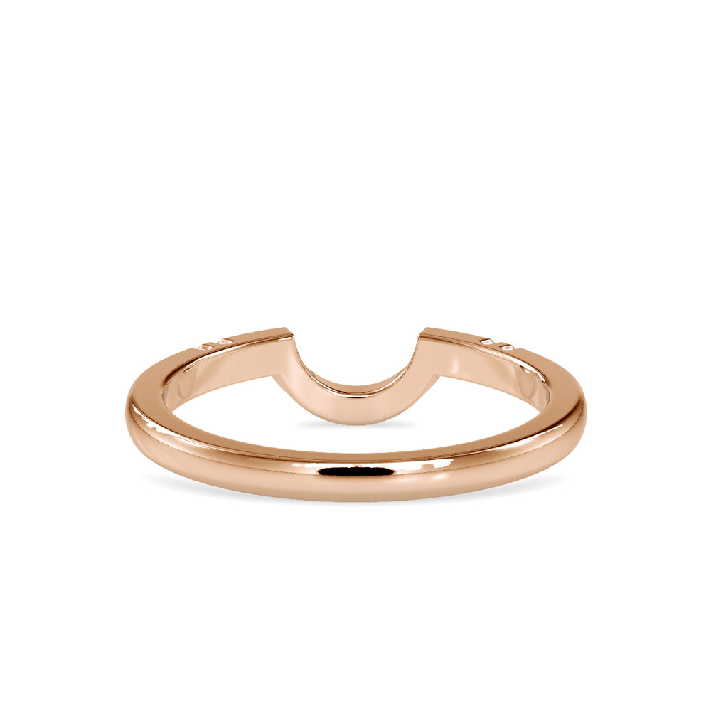 SKU: 0105 (10K) Modern Arch Band in Rose Gold.