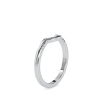SKU: 0105 (18K) Modern Arch Band in Rose Gold.