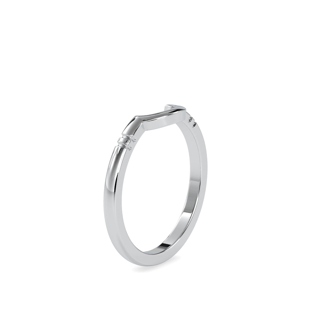 SKU: 0105 (10K) Modern Arch Band in Rose Gold.
