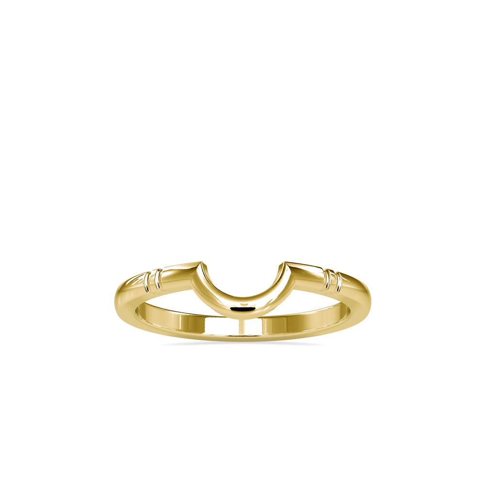 SKU: 0105 (10K) Modern Arch Band in Rose Gold.