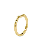 SKU: 0105 (10K) Modern Arch Band in Rose Gold.