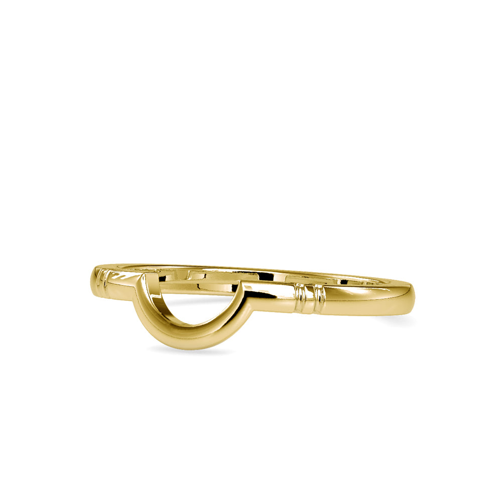 SKU: 0105 (10K) Modern Arch Band in Rose Gold.