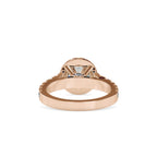 SKU: 0106 (14K) Dazzling Halo Engagment Ring In Rose Gold.