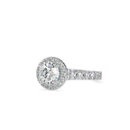 SKU: 0106 (18K) Dazzling Halo Engagment Ring In Rose Gold.