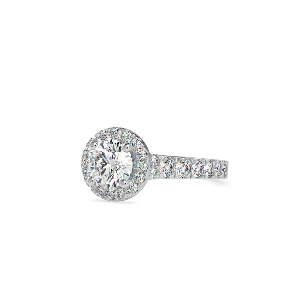 SKU: 0106 (22K) Dazzling Halo Engagment Ring In Rose Gold.