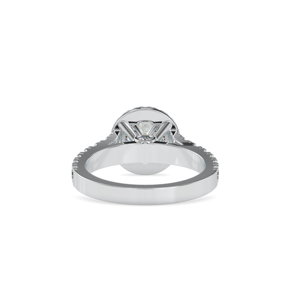 SKU: 0106 (18K) Dazzling Halo Engagment Ring In Rose Gold.