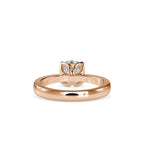 SKU: 0107 (14K) Flower Setting Solitaire Engagment Ring in Rose Gold.