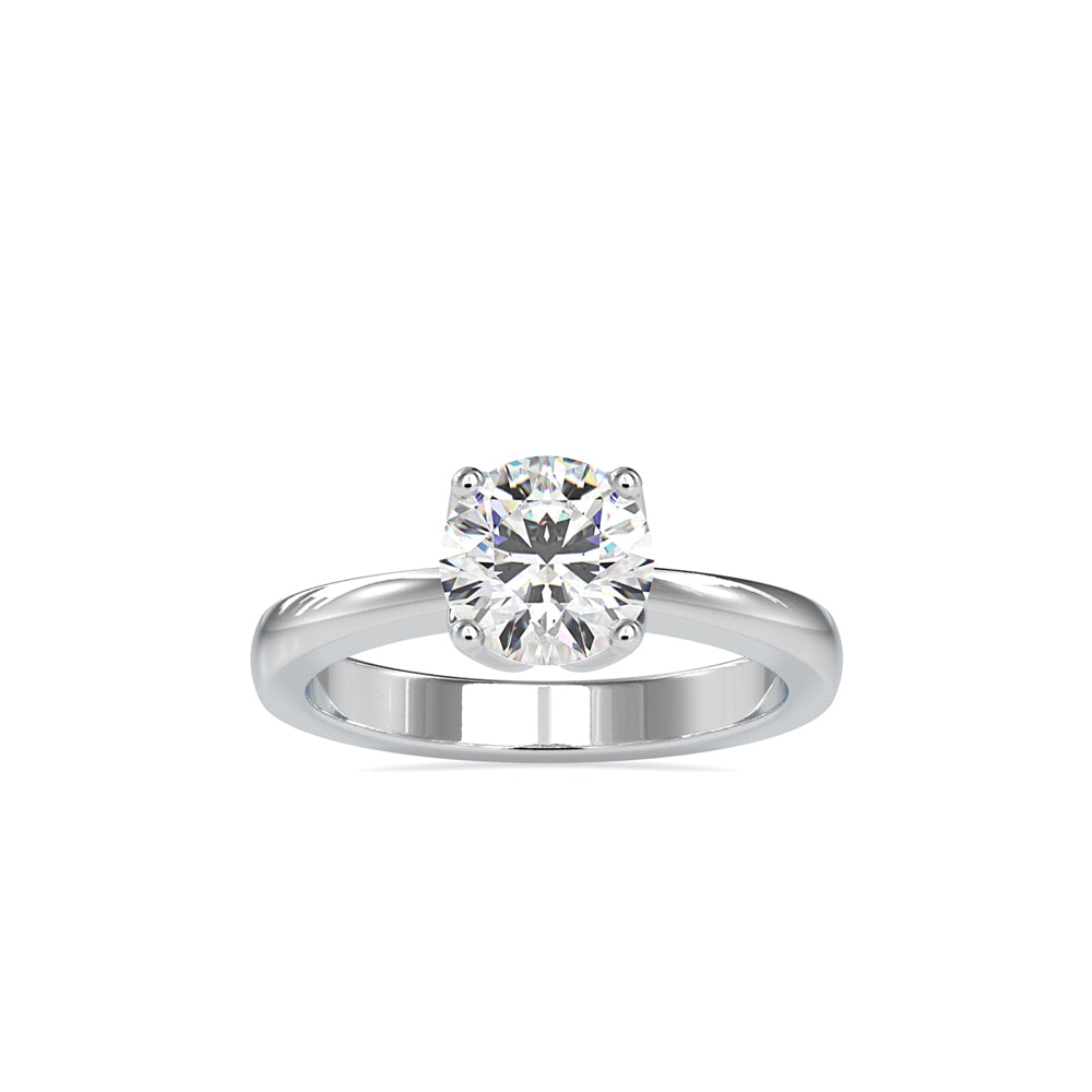 SKU: 0107 (22K) Flower Setting Solitaire Engagment Ring in Rose Gold.