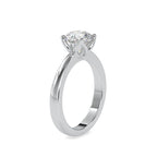 SKU: 0107 (18K) Flower Setting Solitaire Engagment Ring in Rose Gold.