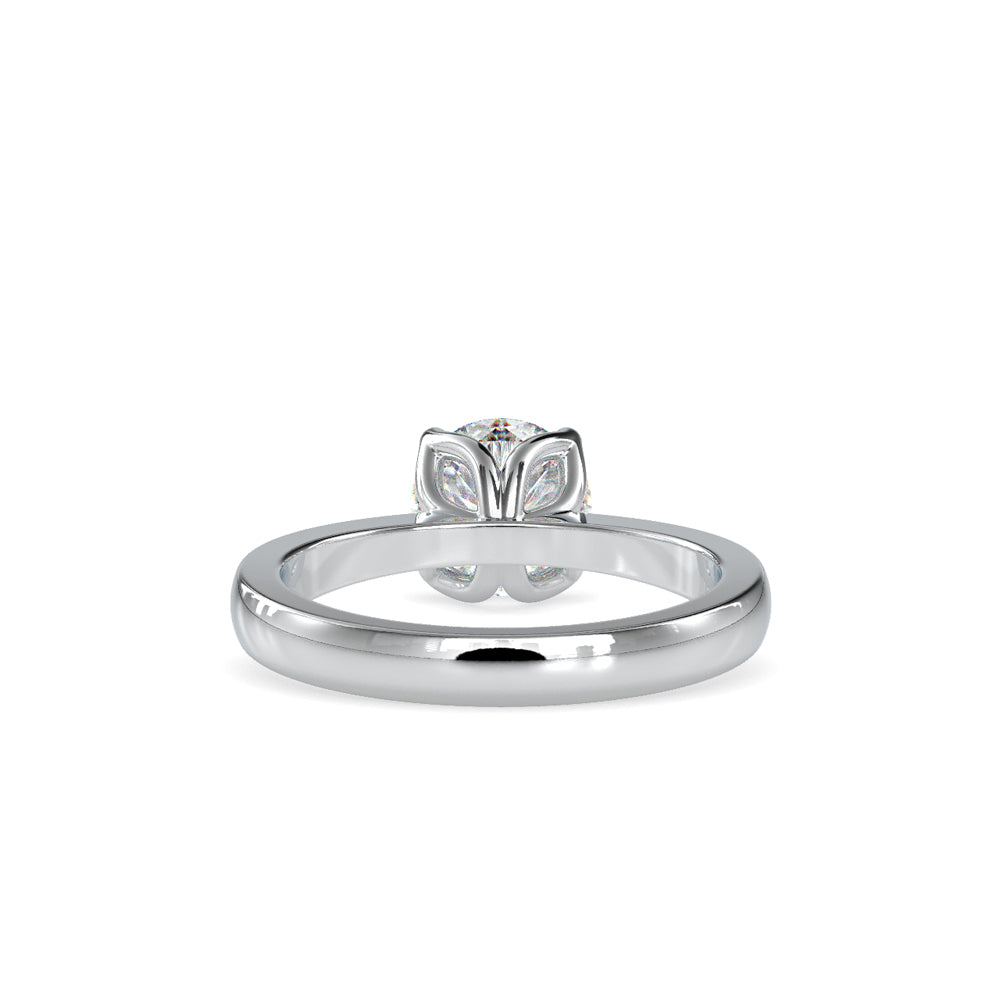 SKU: 0107 (22K) Flower Setting Solitaire Engagment Ring in Rose Gold.