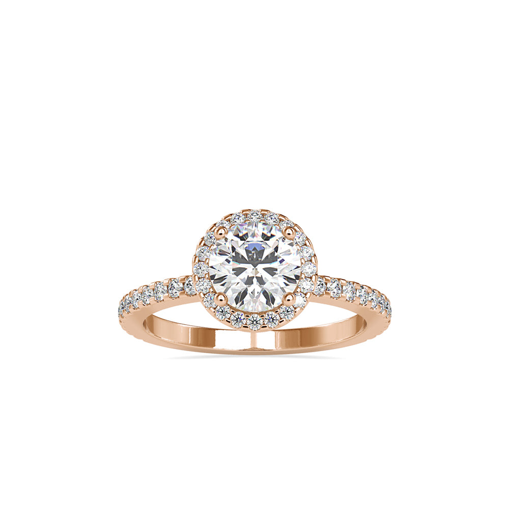 SKU: 0108 (22K) Vintage-inspired Radiant Halo Engagment Ring in Rose Gold.
