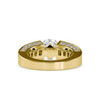 SKU: 0109 (14K) Round Tension-set Solitaire With Wide Diamond Shank Ring in Rose Gold.