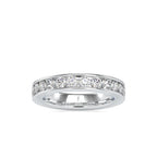 SKU: 0110 (10K) Wide Channel-set Wedding Band in Rose Gold.