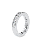 SKU: 0110 (18K) Wide Channel-set Wedding Band in Rose Gold.