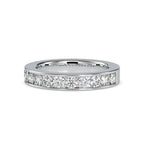 SKU: 0110 (18K) Wide Channel-set Wedding Band in Rose Gold.