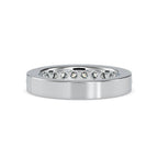 SKU: 0110 (10K) Wide Channel-set Wedding Band in Rose Gold.