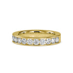 SKU: 0110 (10K) Wide Channel-set Wedding Band in Rose Gold.