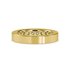 SKU: 0110 (14K) Wide Channel-set Wedding Band in Rose Gold.
