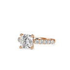 SKU: 0111 (22K) Solitaire Engagment Cushion Ring  in Rose Gold.