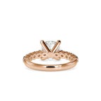 SKU: 0111 (22K) Solitaire Engagment Cushion Ring  in Rose Gold.