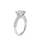 SKU: 0111 (10K) Solitaire Engagment Cushion Ring  in Rose Gold.