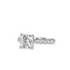 SKU: 0111 (14K) Solitaire Engagment Cushion Ring  in Rose Gold.
